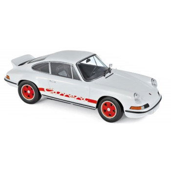 PORSCHE 911 CARRERA RS 2.7 1973 WHITE WITH RED -NOREV
