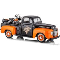 Ford F-1 PICK UP 1948, con HARLEY DAVIDSON 1958 FLH Duo Glide- MAISTO