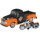 Ford F-1 PICK UP 1948, con HARLEY DAVIDSON 1958 FLH Duo Glide- MAISTO