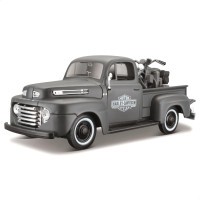  Ford F-1 Pickup 48 Plus WLA Flathead 42 Model Car-MAISTO