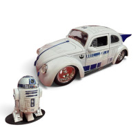 VOLKSWAGEN DRAG BEETLE 1959 CON R2D2 STAR WARS -JADA