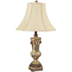 LÁMPARA DE MESA VINTAGE ROSAS- OK LIGHTING