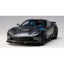 CHEVROLET CORVETTE GRAND SPORT (WATKINS GLEN GREY METALLIC/BLACK STRIPES/BLUE FENDER HASH MARKS) - AUTOART
