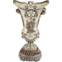 Jarrón Vintage rosas con perlas -OK LIGHTING