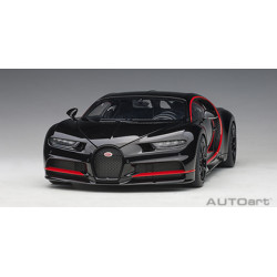 BUGATTI CHIRON 2017 (NOCTURNE BLACK W/ RED ACCENTS) - AUTOART