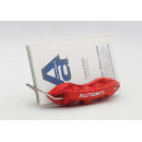 TARJETERO CALIPER ROJO - AUTOART EXCELENTE NIVEL DE ACABADOS