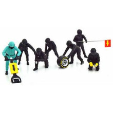 FI PIT CREW FIGURE -SET TEAM BLACK -AMERICAN DIORAMA