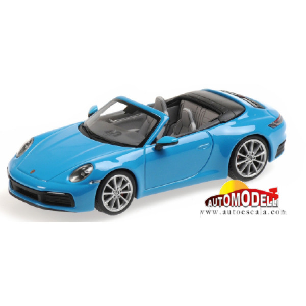 PORSCHE 911 (992) CARRERA 4S CABRIOLET – 2019 – BLUE-MINICHAMPS
