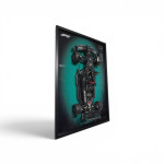 EXHIBIDOR PARA PARED PARA AUTO MERCEDES F1 